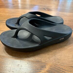 OOFOS OOriginal Unisex Flip Flop Shoe Black US Size Men's 9 Women's 11  / EUR 42
